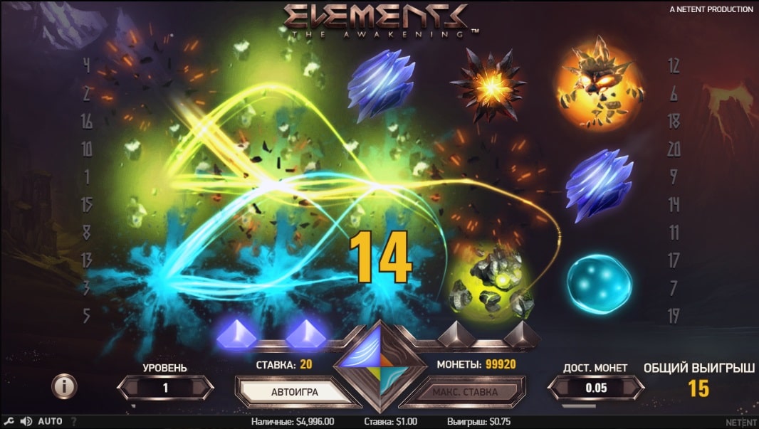 Игровой автомат Elements The Awakening